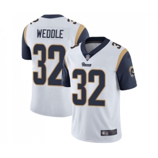 Men's Los Angeles Rams 32 Eric Weddle White Vapor Untouchable Limited Player Football Jersey