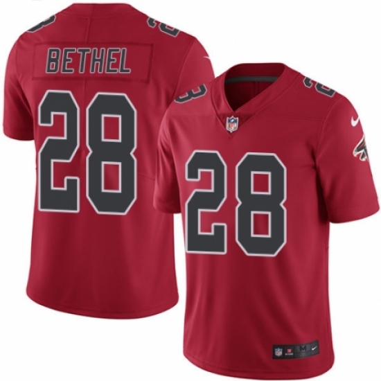 Youth Nike Atlanta Falcons 28 Justin Bethel Limited Red Rush Vapor Untouchable NFL Jersey
