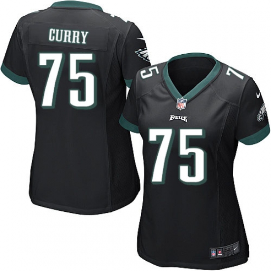 Women's Nike Philadelphia Eagles 75 Vinny Curry Game Black Alternate NFL Jersey