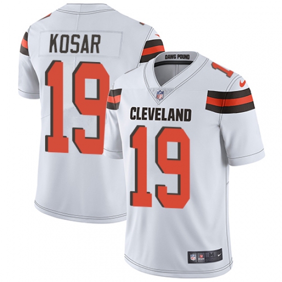 Men's Nike Cleveland Browns 19 Bernie Kosar White Vapor Untouchable Limited Player NFL Jersey