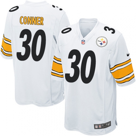 Men's Nike Pittsburgh Steelers 30 James Conner Game White NFL Jersey