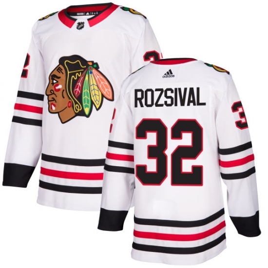Youth Adidas Chicago Blackhawks 32 Michal Rozsival Authentic White Away NHL Jersey