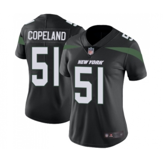 Women's New York Jets 51 Brandon Copeland Black Alternate Vapor Untouchable Limited Player Football Jersey