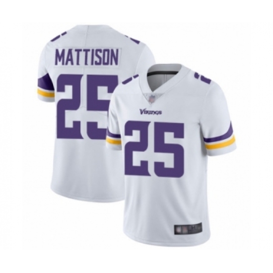 Men's Minnesota Vikings 25 Alexander Mattison White Vapor Untouchable Limited Player Football Jersey