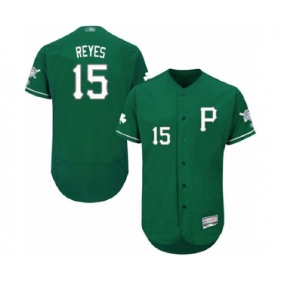 Men's Pittsburgh Pirates 15 Pablo Reyes Green Celtic Flexbase Authentic Collection Baseball Player Jersey