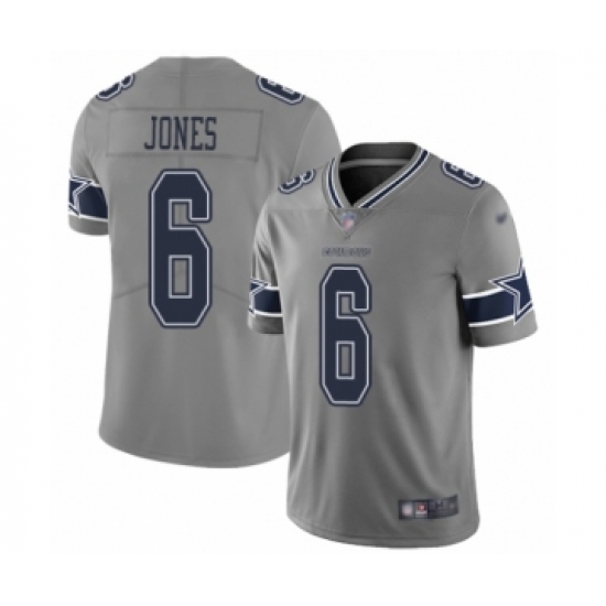Youth Dallas Cowboys 6 Chris Jones Limited Gray Inverted Legend Football Jersey