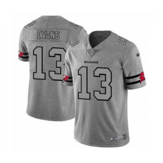 Men's Tampa Bay Buccaneers 13 Mike Evans Limited Gray Team Logo Gridiron Football Jersey