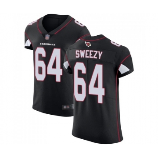Men's Arizona Cardinals 64 J.R. Sweezy Black Alternate Vapor Untouchable Elite Player Football Jersey