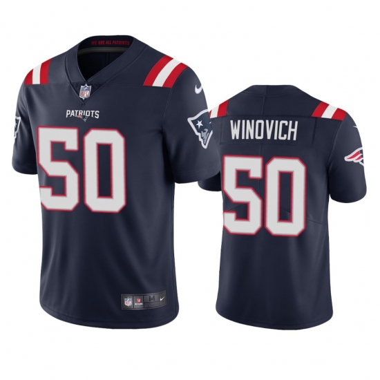 Nike New England Patriots 50 Chase Winovich Men's Navy 2020 Vapor Limited Jersey