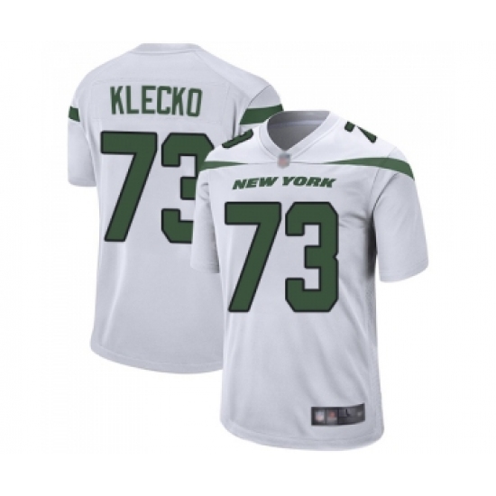 Men's New York Jets 73 Joe Klecko Game White Football Jersey