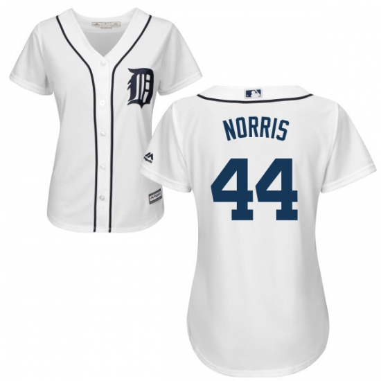 Women's Majestic Detroit Tigers 44 Daniel Norris Authentic White Home Cool Base MLB Jersey