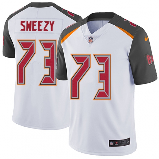 Youth Nike Tampa Bay Buccaneers 73 J. R. Sweezy Elite White NFL Jersey