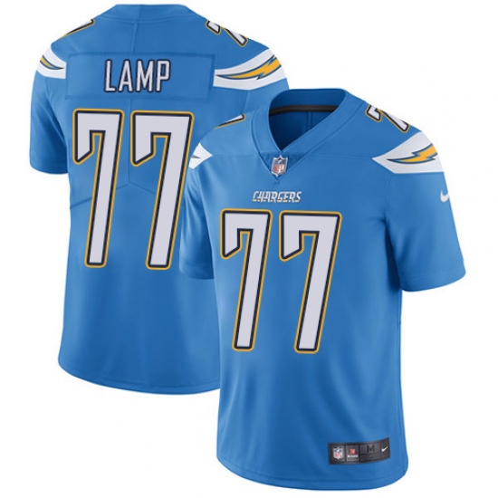 Youth Nike Los Angeles Chargers 77 Forrest Lamp Elite Electric Blue Alternate NFL Jersey