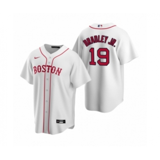 Women's Boston Red Sox 19 Jackie Bradley Jr. Nike White Replica Alternate Jersey