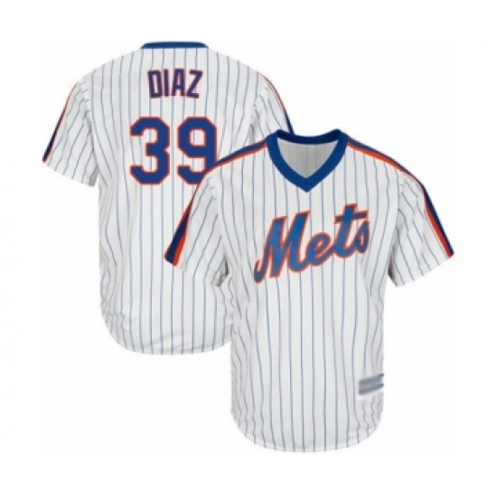Men's New York Mets 39 Edwin Diaz Replica White Alternate Cool Base Baseball Jersey