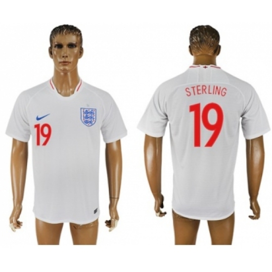England 19 Sterling Home Thai Version Soccer Country Jersey