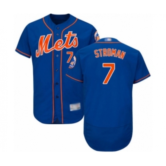 Men's New York Mets 7 Marcus Stroman Royal Blue Alternate Flex Base Authentic Collection Baseball Jersey