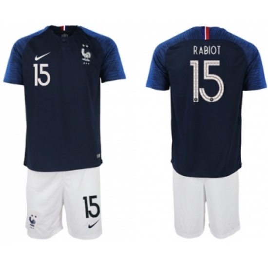 France 15 Rabiot Home Soccer Country Jersey