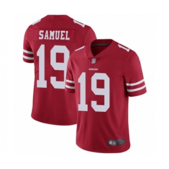 Men's San Francisco 49ers 19 Deebo Samuel Red Team Color Vapor Untouchable Limited Player Football Jersey