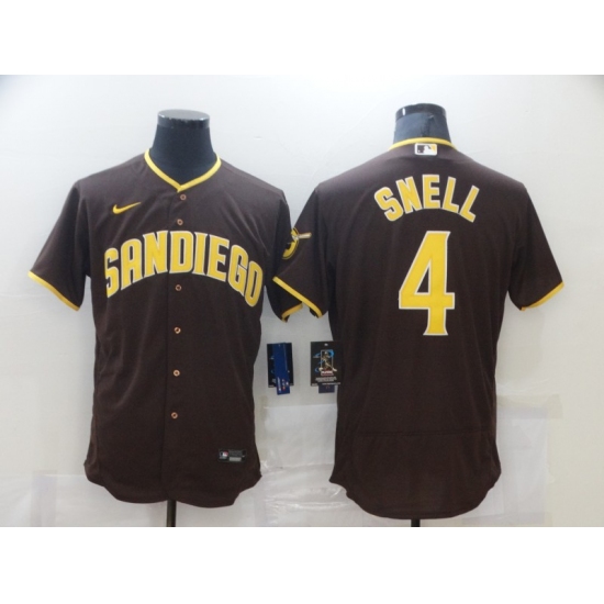 Men's Nike San Diego Padres 4 Blake Snell Brown Collection Baseball Player Jersey