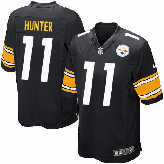 Men's Nike Pittsburgh Steelers 11 Justin Hunter Game Black Team Color NFL Jersey