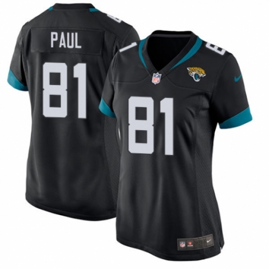 Women's Nike Jacksonville Jaguars 81 Niles Paul Game Teal Green Team Color NFL Jersey