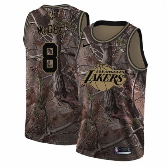 Women's Nike Los Angeles Lakers 1 JaVale McGee Swingman Camo Realtree Collection NBA Jersey