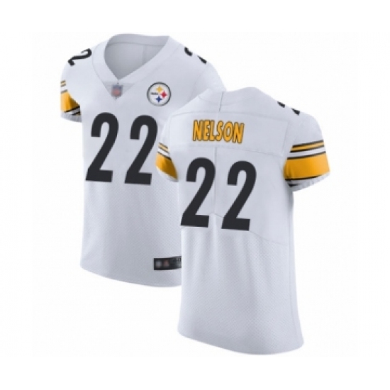 Men's Pittsburgh Steelers 22 Steven Nelson White Vapor Untouchable Elite Player Football Jersey