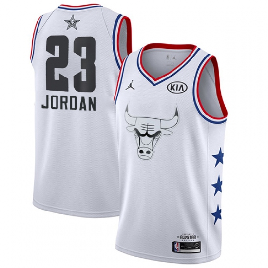 Youth Nike Chicago Bulls 23 Michael Jordan White Basketball Jordan Swingman 2019 All-Star Game Jersey