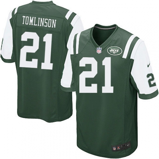 Men's Nike New York Jets 21 LaDainian Tomlinson Game Green Team Color NFL Jersey