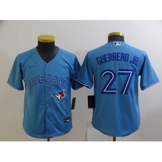 Youth Toronto Blue Jays 27 Vladimir Guerrero Jr. Replica Blue Alternate Baseball Jersey