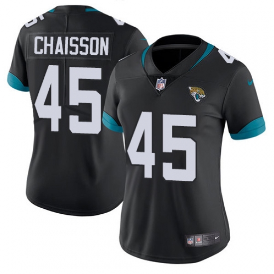 Women's Jacksonville Jaguars 45 K'Lavon Chaisson Black Team Color Women's's Stitched NFL Vapor Untouchable Limited Jersey