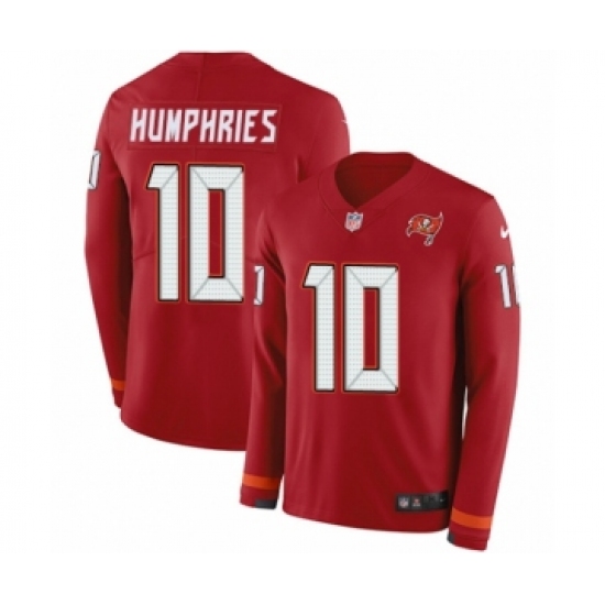 Youth Nike Tampa Bay Buccaneers 10 Adam Humphries Limited Red Therma Long Sleeve NFL Jersey