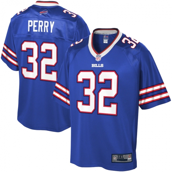 Men's Buffalo Bills 32 Senorise Perry NFL Pro Line Royal Big & Tall Team Player Jersey