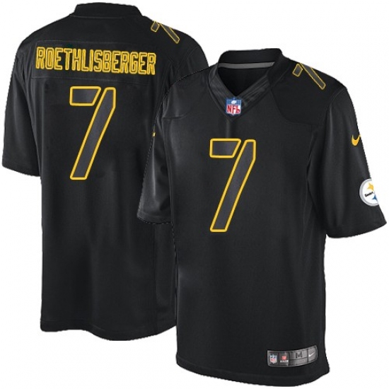 Men's Nike Pittsburgh Steelers 7 Ben Roethlisberger Limited Black Impact NFL Jersey