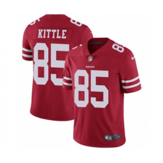 Nike 49ers 85 George Kittle Red Team Color Men's Stitched NFL Vapor Untouchable Limited Jersey