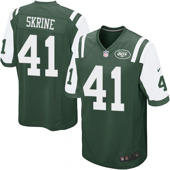 Men's Nike New York Jets 41 Buster Skrine Game Green Team Color NFL Jersey