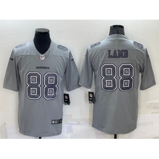 Men's Dallas Cowboys 88 CeeDee Lamb Grey Atmosphere Fashion 2022 Vapor Untouchable Stitched Nike Limited Jersey