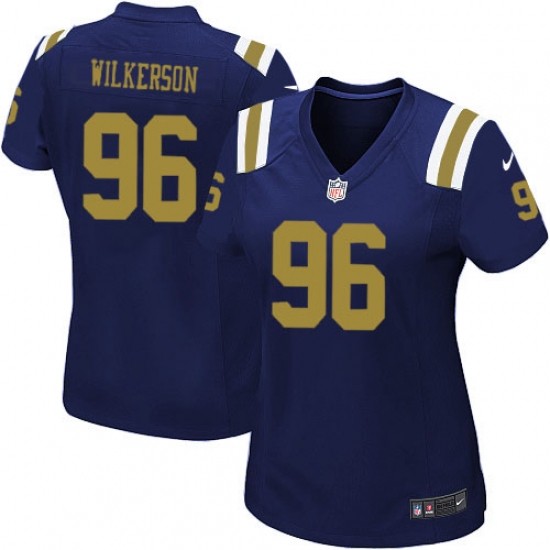Women's Nike New York Jets 96 Muhammad Wilkerson Limited Navy Blue Alternate NFL Jersey