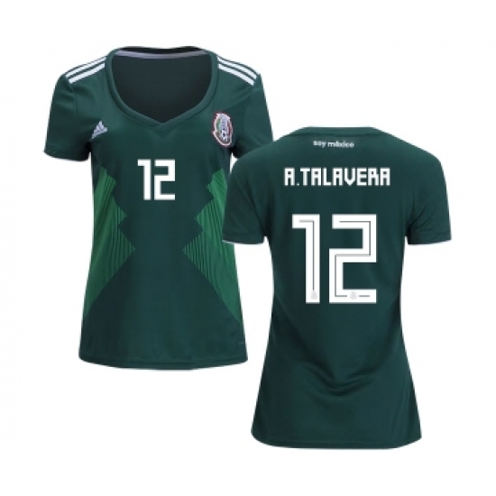 Women's Mexico 12 A.Talavera Home Soccer Country Jersey