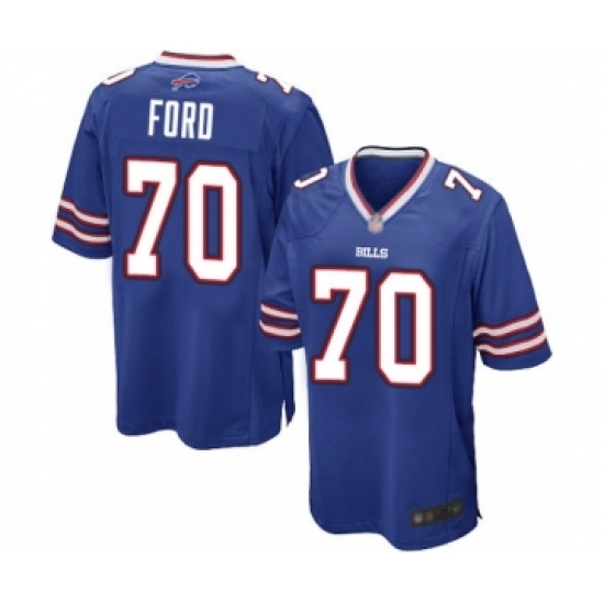 Men's Buffalo Bills 70 Cody Ford Game Royal Blue Team Color Football Jersey