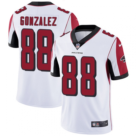 Men's Nike Atlanta Falcons 88 Tony Gonzalez White Vapor Untouchable Limited Player NFL Jersey