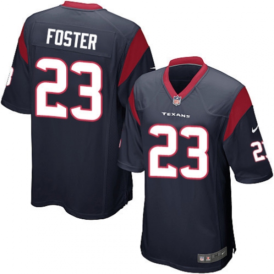 Men's Nike Houston Texans 23 Arian Foster Game Navy Blue Team Color NFL Jersey