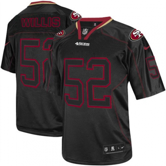 Men's Nike San Francisco 49ers 52 Patrick Willis Elite Lights Out Black NFL Jersey