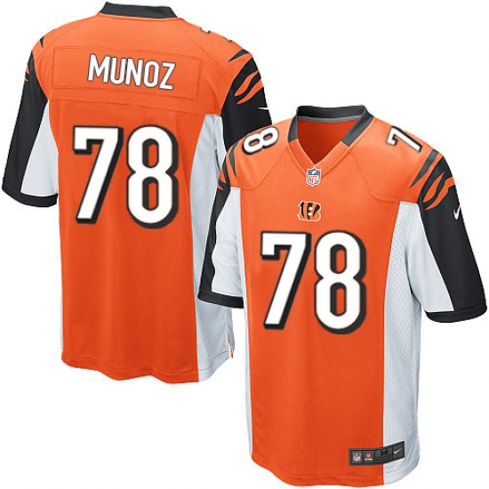 Men's Nike Cincinnati Bengals 78 Anthony Munoz Game Orange Alternate NFL Jersey