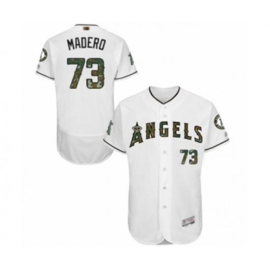 Men's Los Angeles Angels of Anaheim 73 Luis Madero Authentic White 2016 Memorial Day Fashion Flex Base Baseball Player Jersey