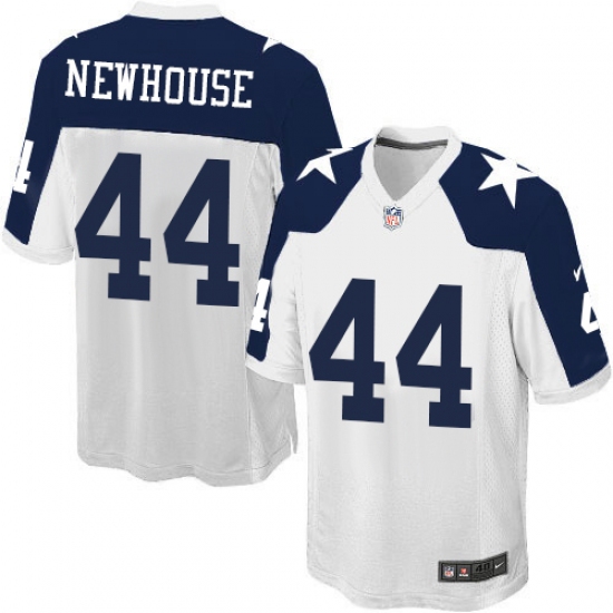 Men's Nike Dallas Cowboys 44 Robert Newhouse Game White Throwback Alternate NFL Jersey