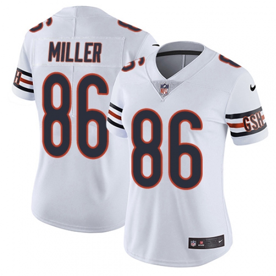 Women's Nike Chicago Bears 86 Zach Miller White Vapor Untouchable Limited Player NFL Jersey