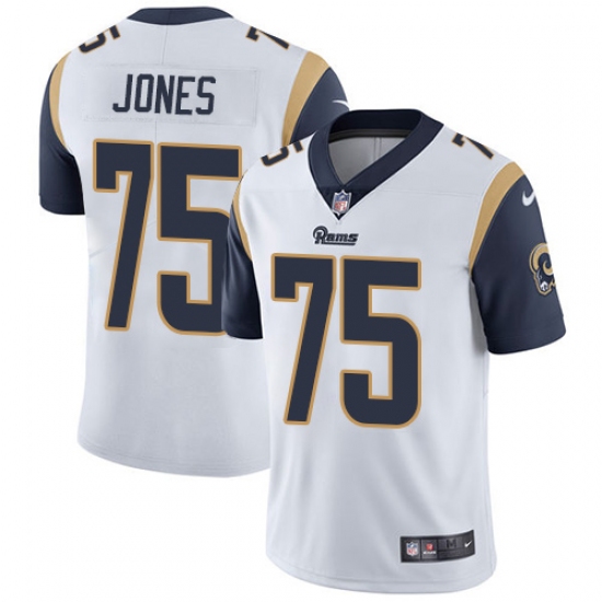 Youth Nike Los Angeles Rams 75 Deacon Jones White Vapor Untouchable Limited Player NFL Jersey
