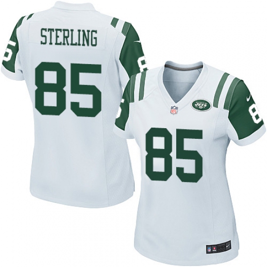 Women Nike New York Jets 85 Neal Sterling Game White NFL Jersey